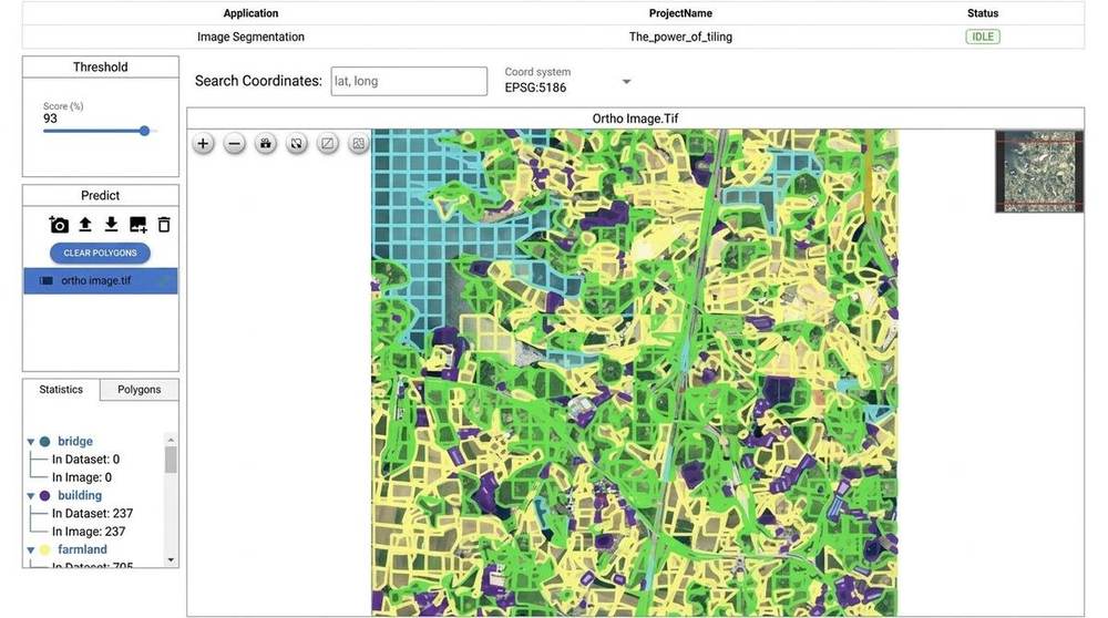 Field analytics dashboard with satellite imagery segmentation